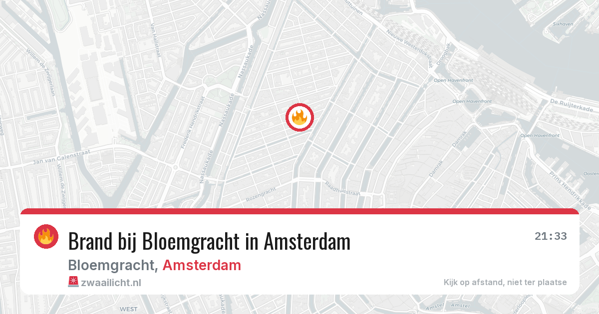 Brand bij Bloemgracht in Amsterdam — 26 mei 2026