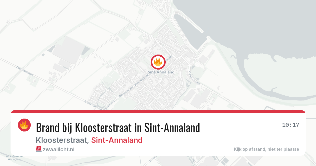 Brand bij Kloosterstraat in Sint-Annaland — 18 mrt 2026