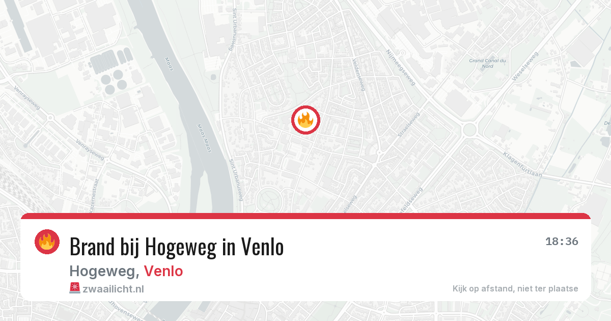 Brand bij Hogeweg in Venlo — 20 jun 2026