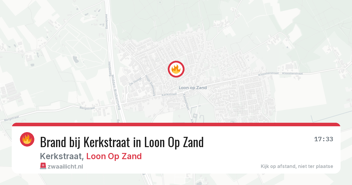 Brand bij Kerkstraat in Loon Op Zand — 15 mei 2026