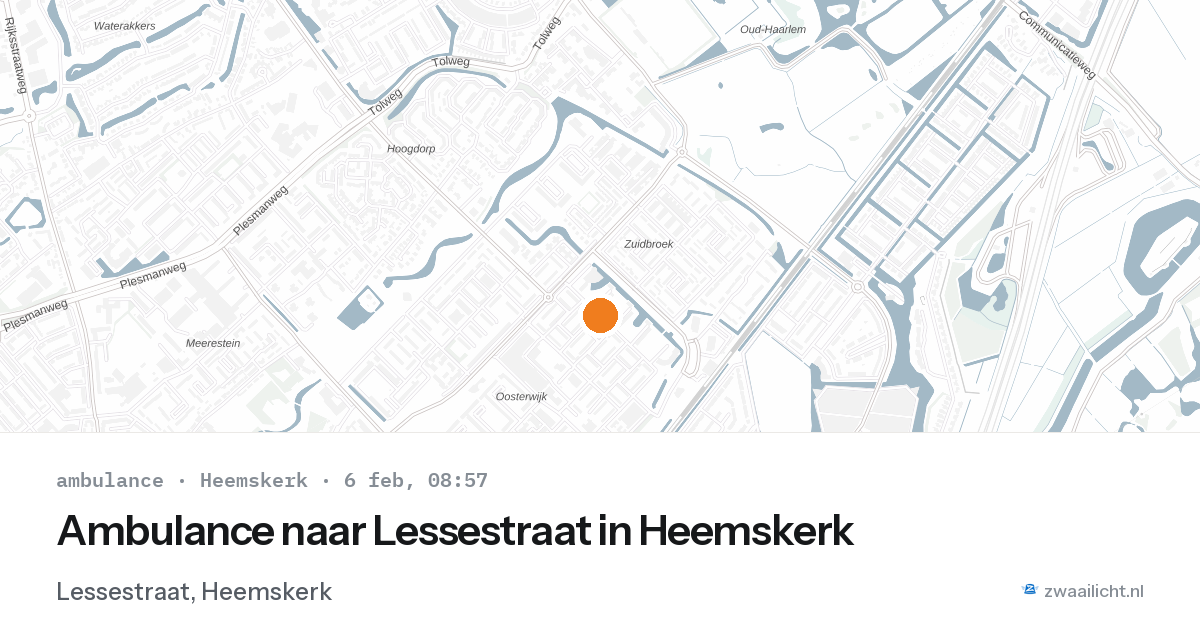 Ambulance naar Lessestraat in Heemskerk — 6 feb 2026