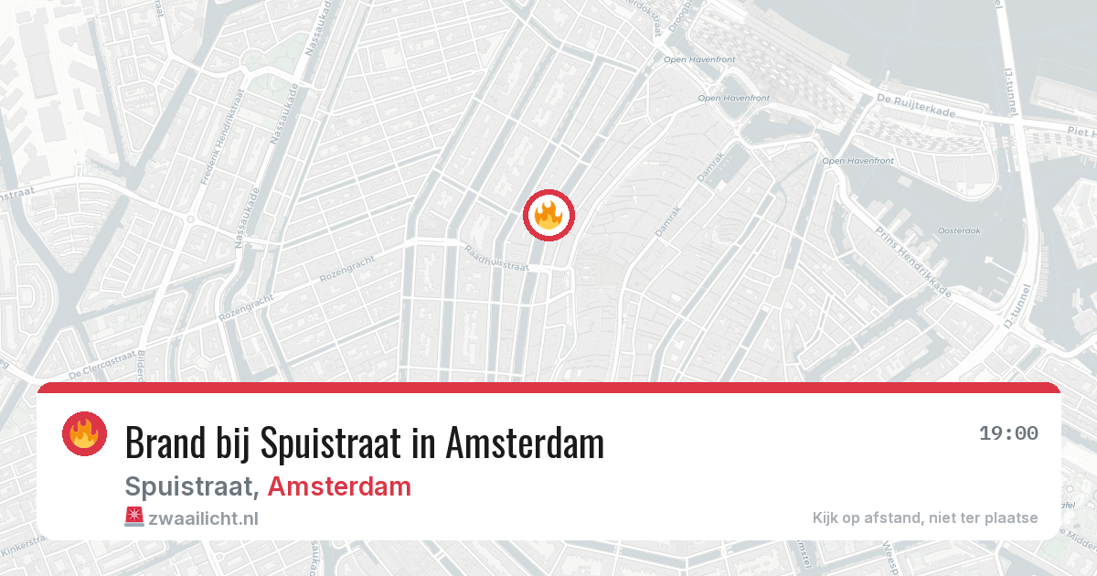Brand bij Spuistraat in Amsterdam — 2 jul 2026