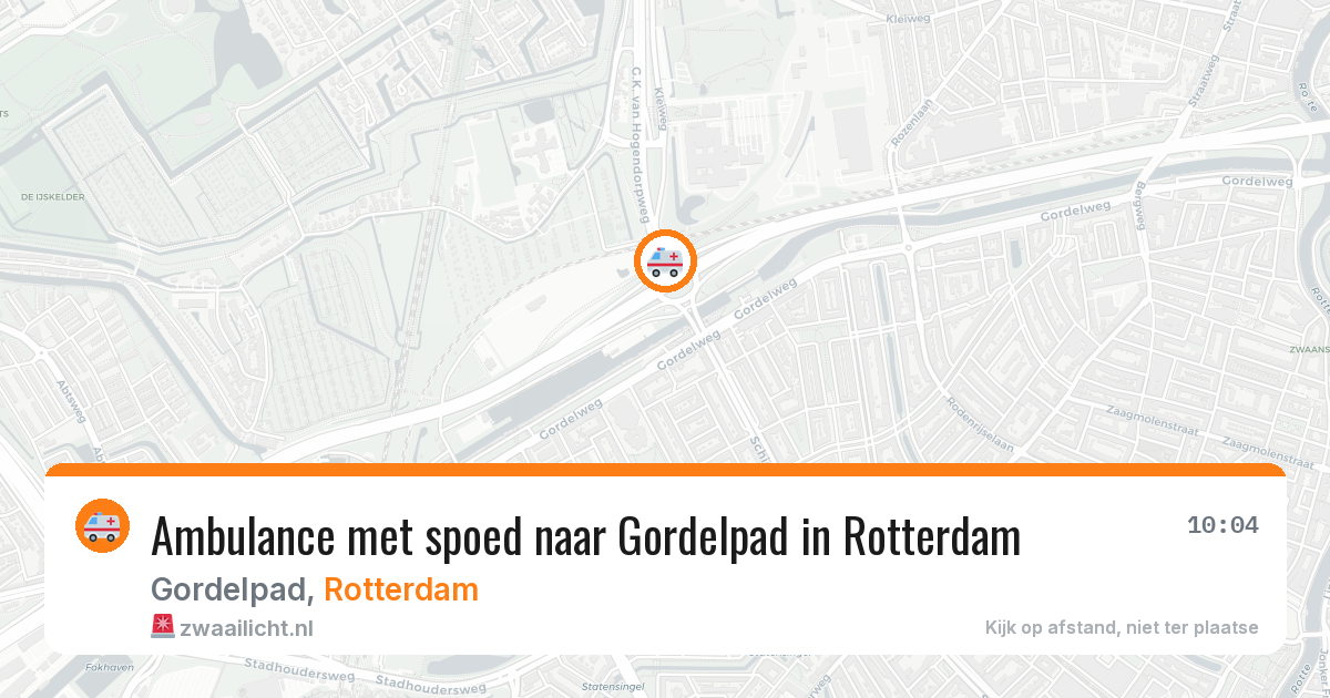 Ambulance met spoed naar Gordelpad in Rotterdam — 26 mei 2026