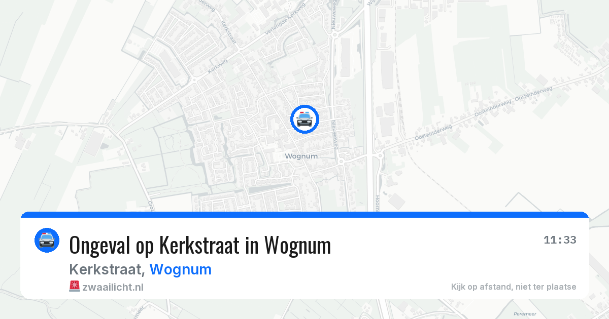 Ongeval op Kerkstraat in Wognum — 7 jul 2026