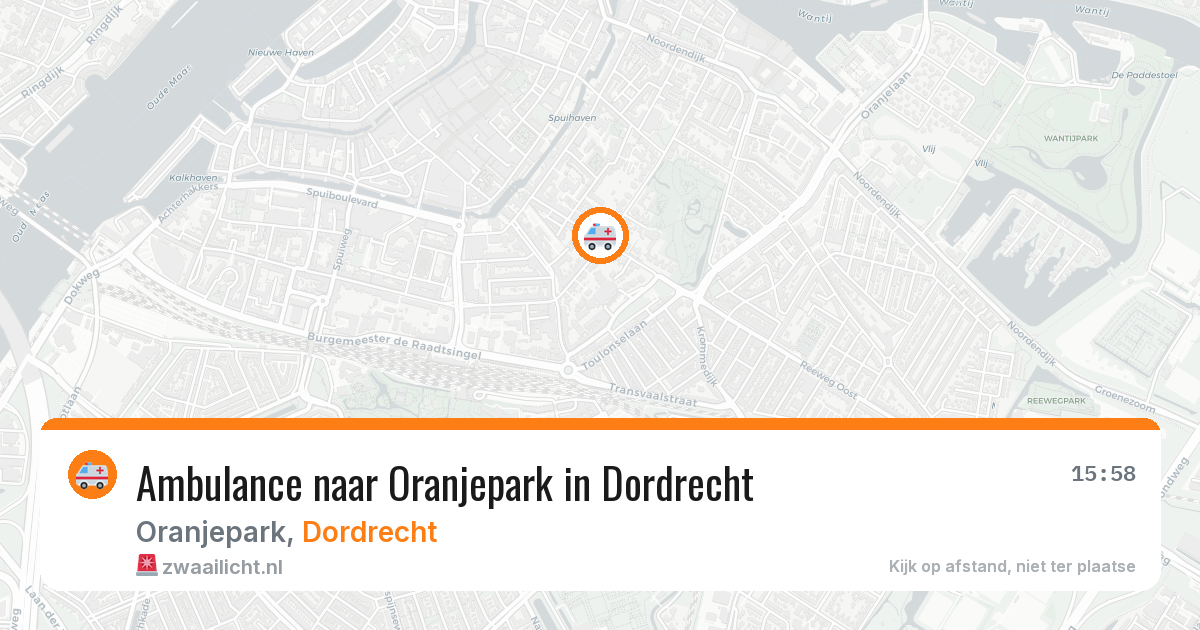 Ambulance naar Oranjepark in Dordrecht — 11 jul 2026