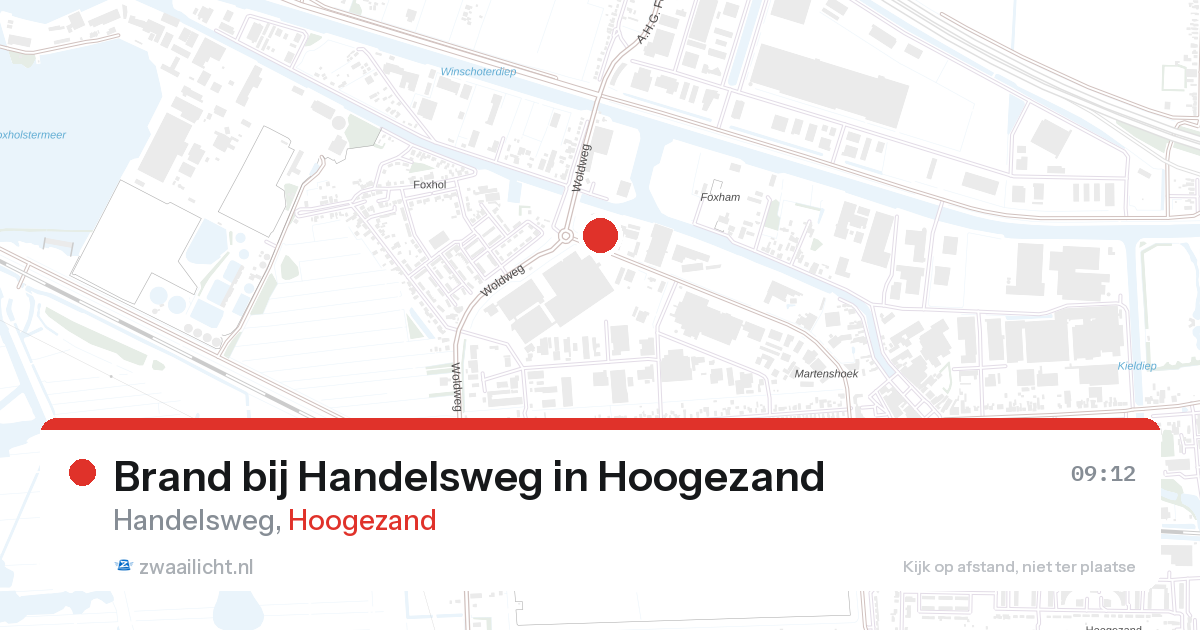 Brand bij Handelsweg in Hoogezand — 25 aug 2026