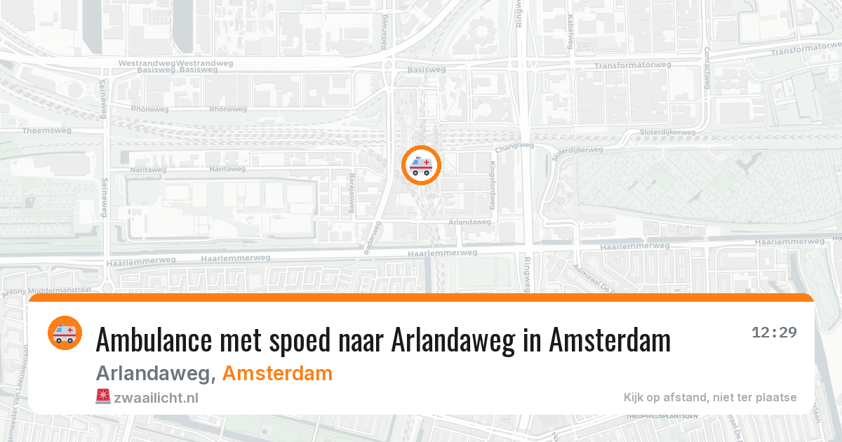 Ambulance met spoed naar Arlandaweg in Amsterdam — 7 jun 2026