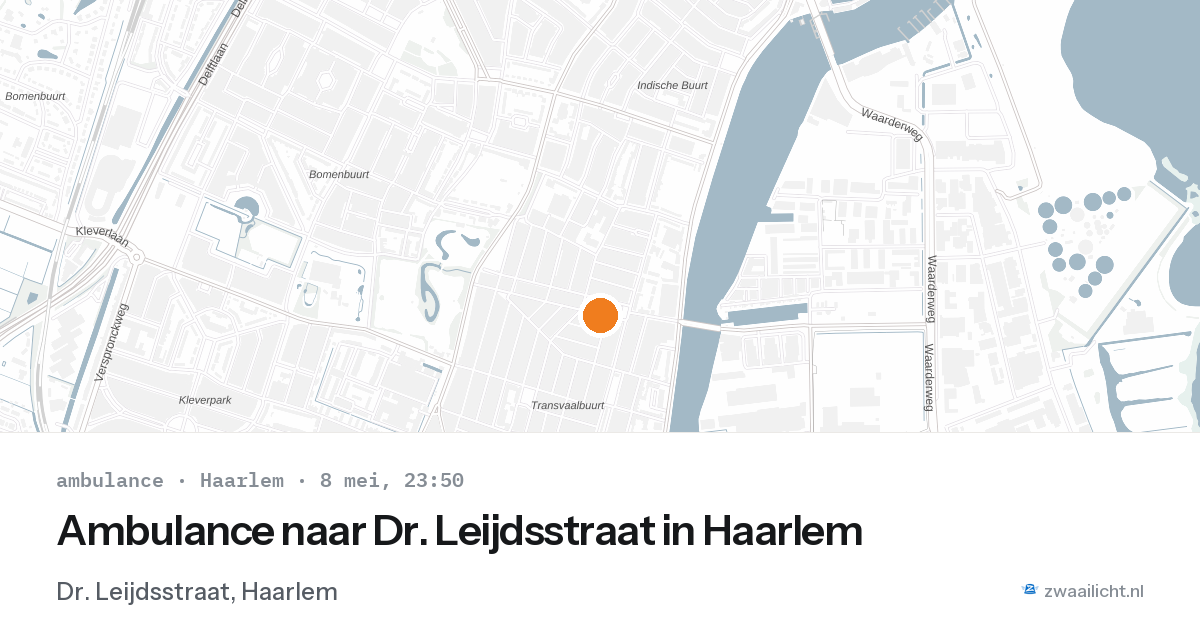 Ambulance naar Dr. Leijdsstraat in Haarlem — 8 mei 2026