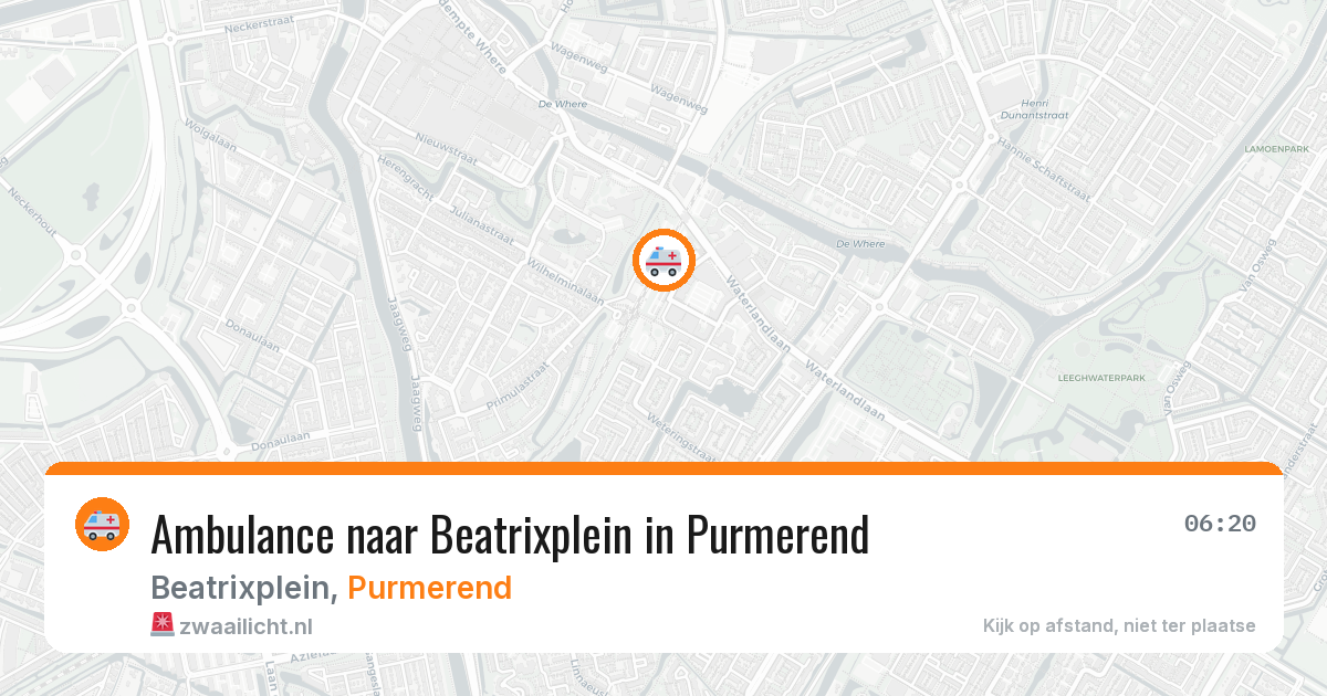 Ambulance naar Beatrixplein in Purmerend — 22 mrt 2026