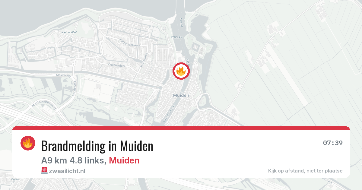 Brandmelding in Muiden — 1 apr 2026