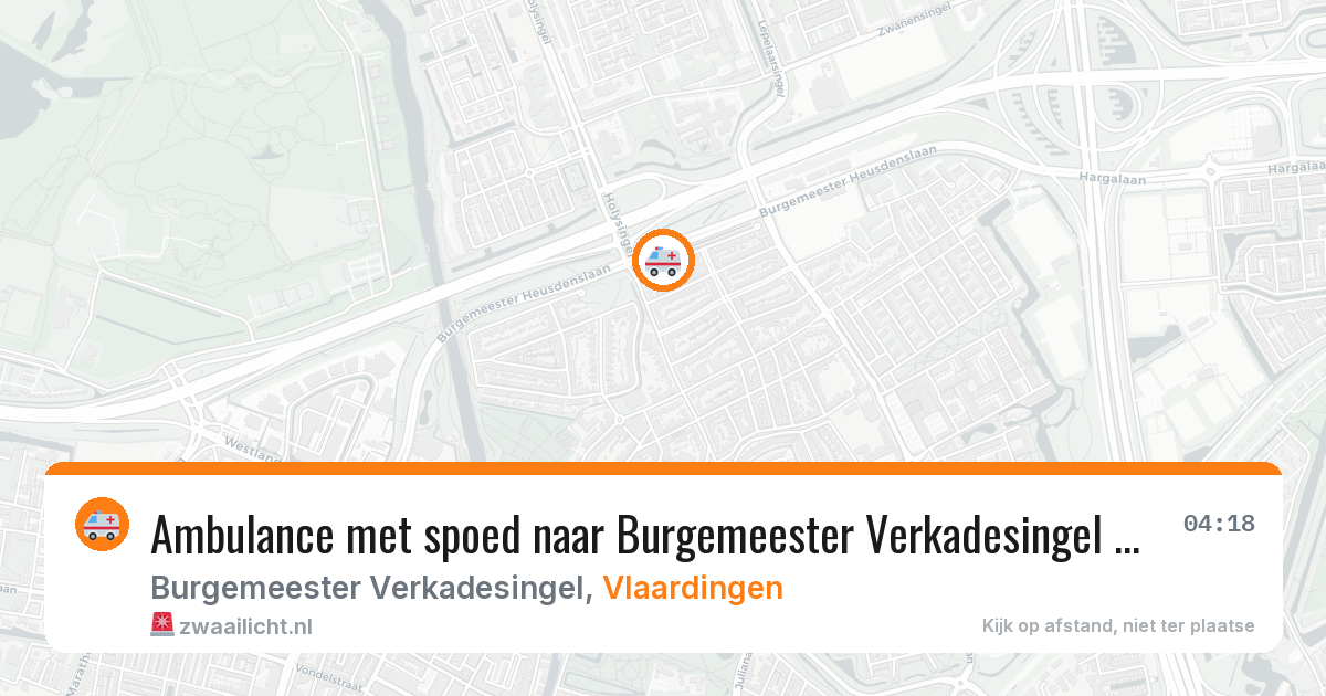 Ambulance met spoed naar Burgemeester Verkadesingel in Vlaardingen — 17 mei 2026