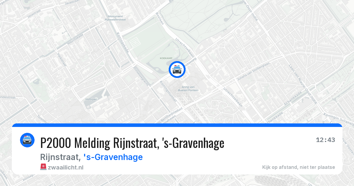 P2000 Melding Rijnstraat, 's-Gravenhage — 9 jun 2026