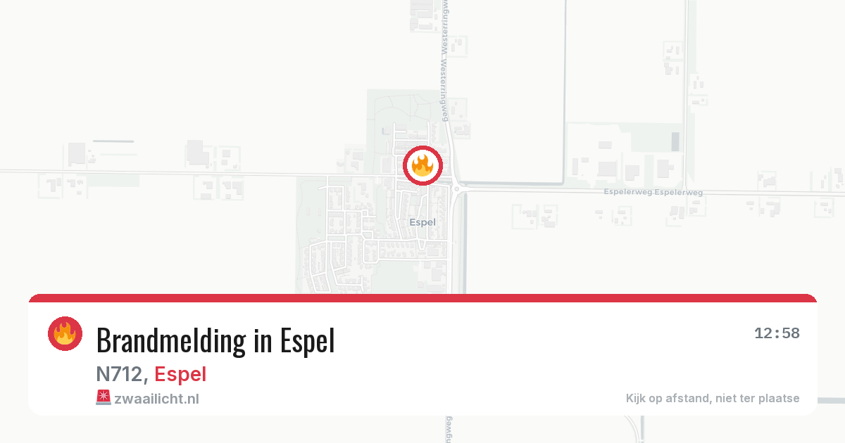 Brandmelding in Espel — 20 jun 2026