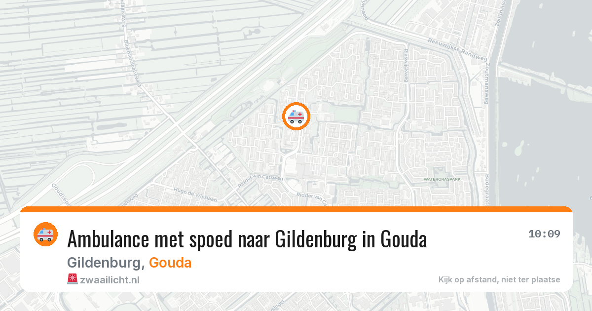 Ambulance met spoed naar Gildenburg in Gouda — 10 aug 2026