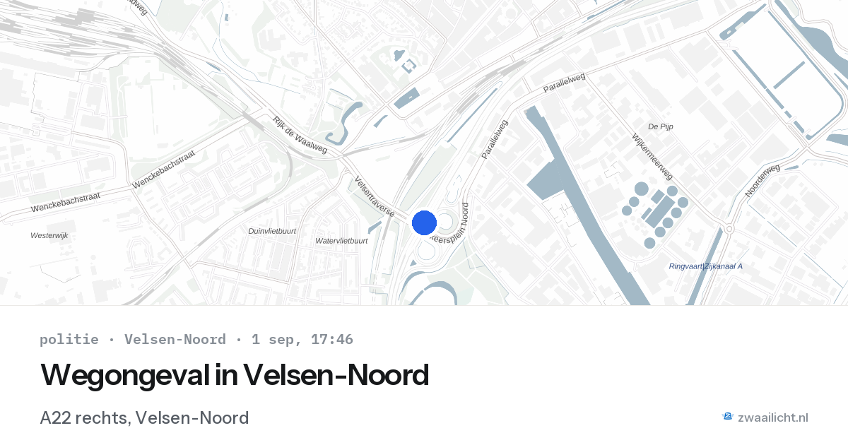 Wegongeval in Velsen-Noord — 1 sep 2026