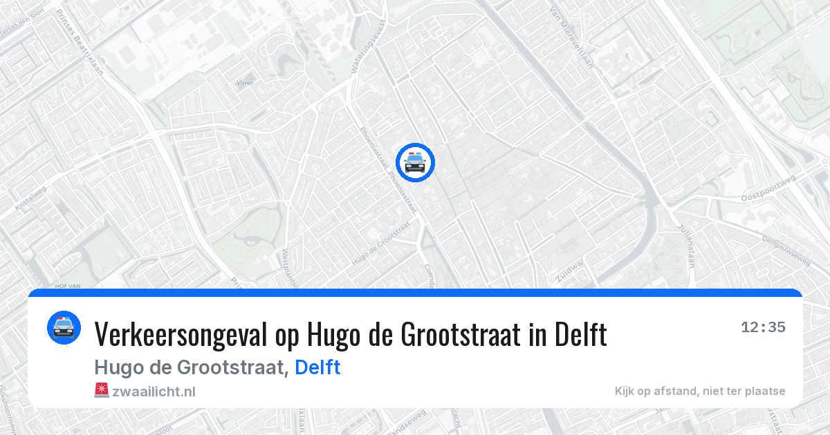 Verkeersongeval op Hugo de Grootstraat in Delft — 20 jan 2026