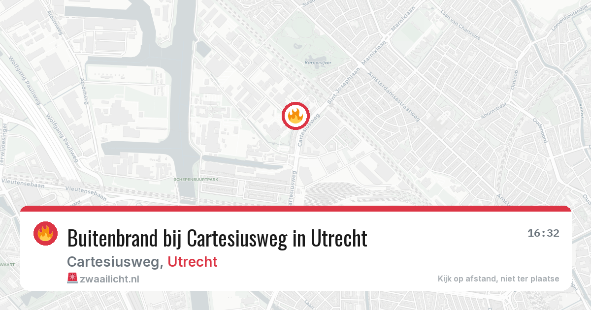 Buitenbrand bij Cartesiusweg in Utrecht — 29 jul 2026