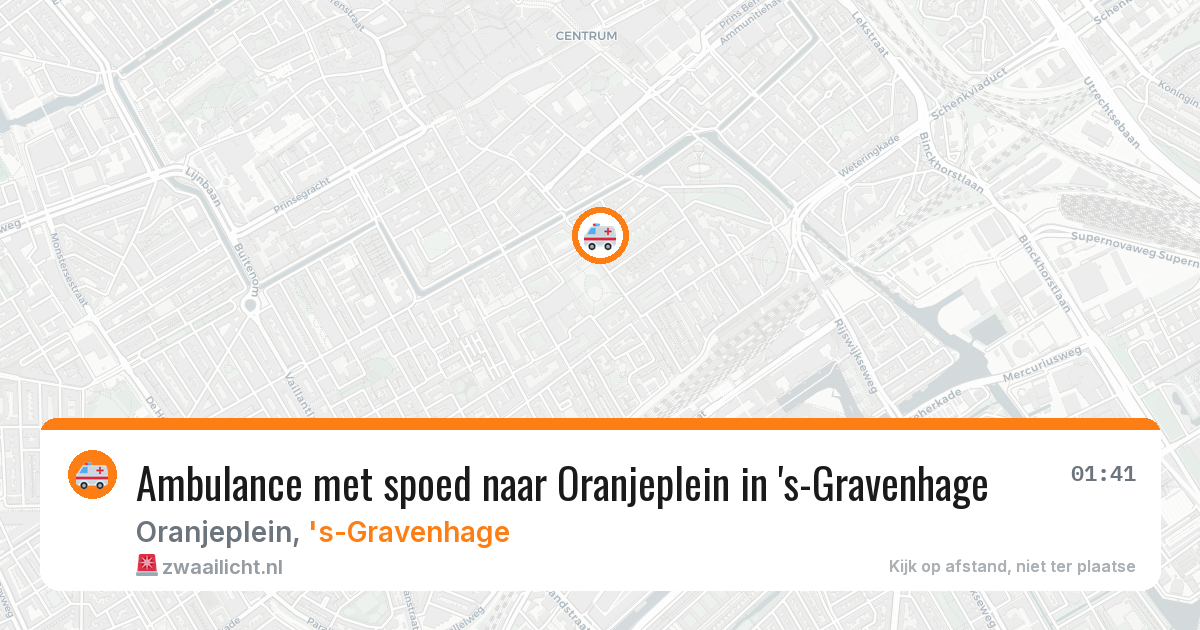 Ambulance met spoed naar Oranjeplein in 's-Gravenhage — 27 jan 2026