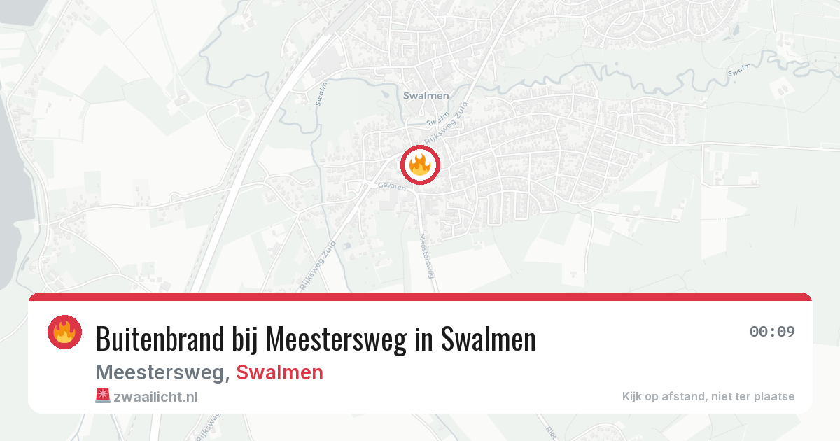 Buitenbrand bij Meestersweg in Swalmen — 21 mrt 2026