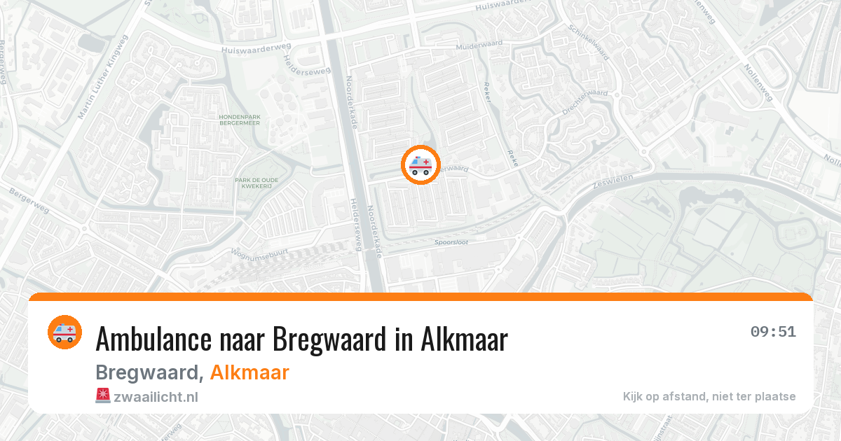 Ambulance naar Bregwaard in Alkmaar — 1 aug 2026