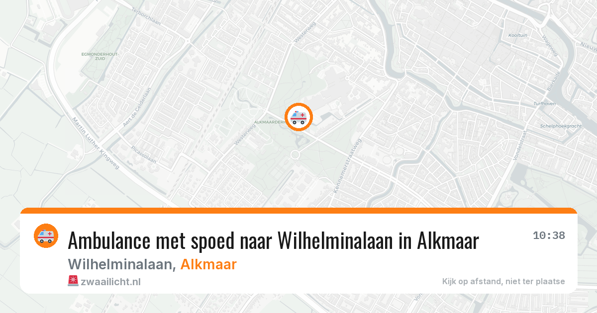 Ambulance met spoed naar Wilhelminalaan in Alkmaar — 20 mrt 2026