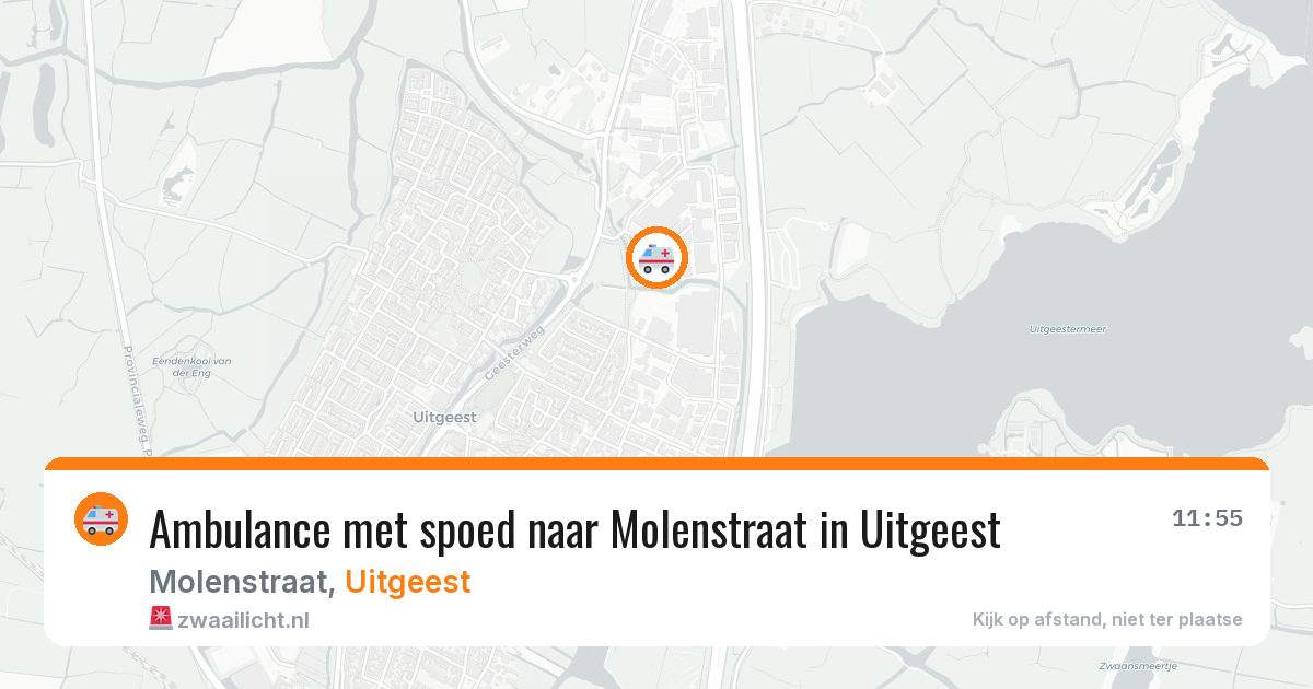 Ambulance met spoed naar Molenstraat in Uitgeest — 29 jul 2026