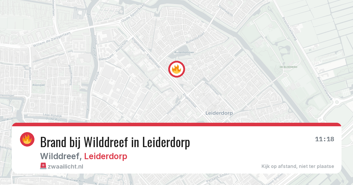 Brand bij Wilddreef in Leiderdorp — 4 aug 2026