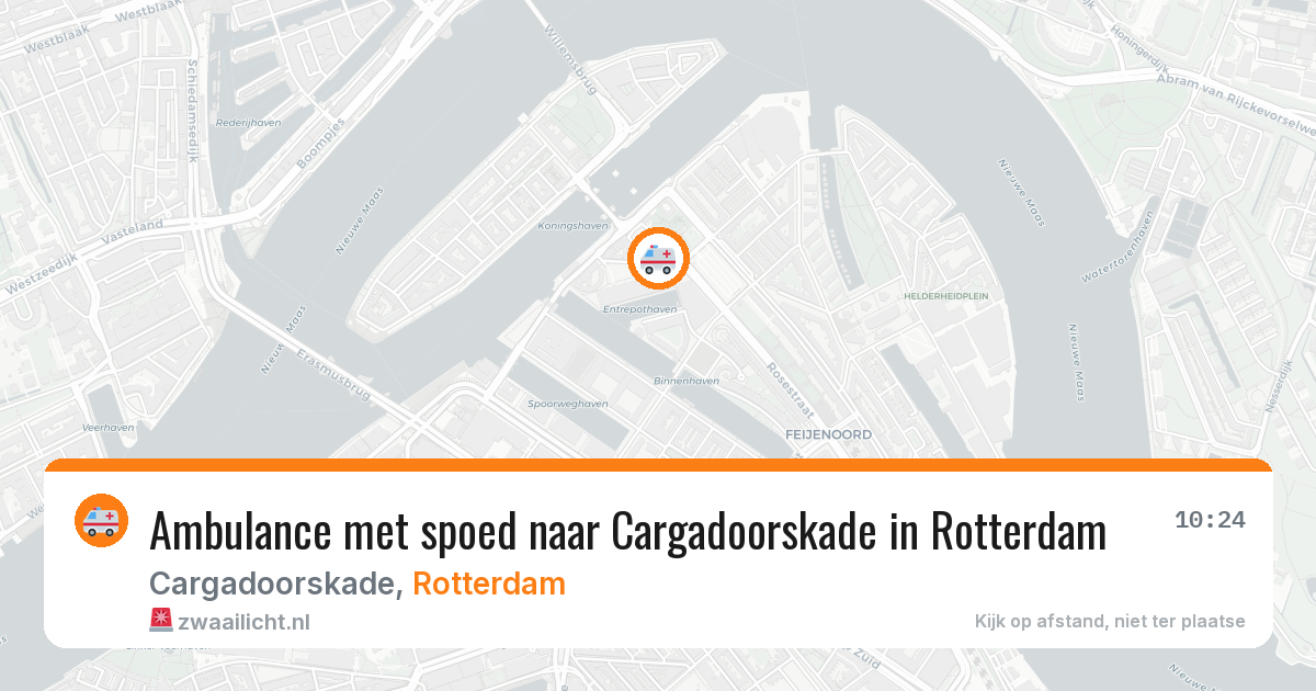 Ambulance met spoed naar Cargadoorskade in Rotterdam — 2 aug 2026