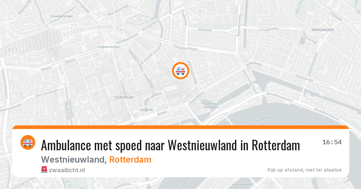 Ambulance met spoed naar Westnieuwland in Rotterdam — 9 mei 2026