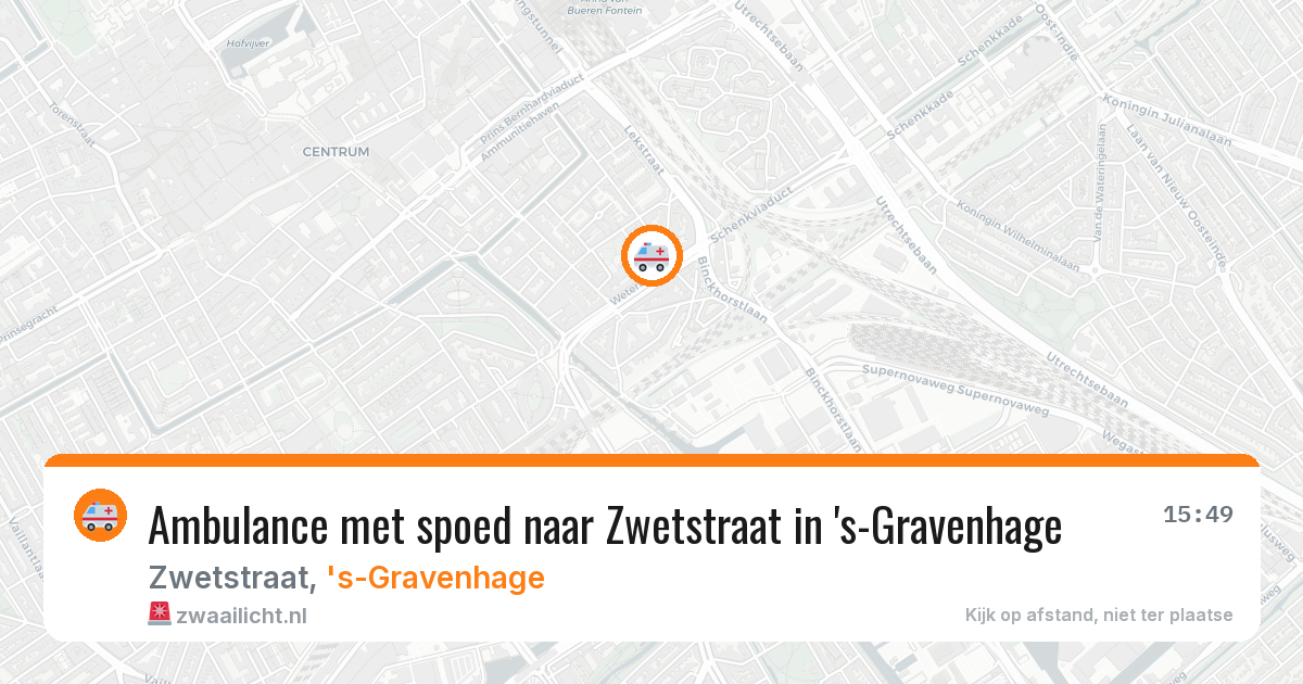 Ambulance met spoed naar Zwetstraat in 's-Gravenhage — 27 jun 2026