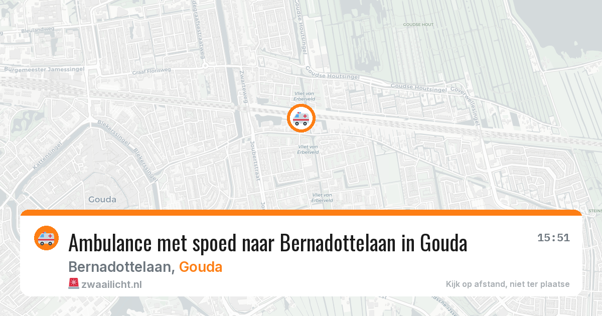 Ambulance met spoed naar Bernadottelaan in Gouda — 29 jan 2026