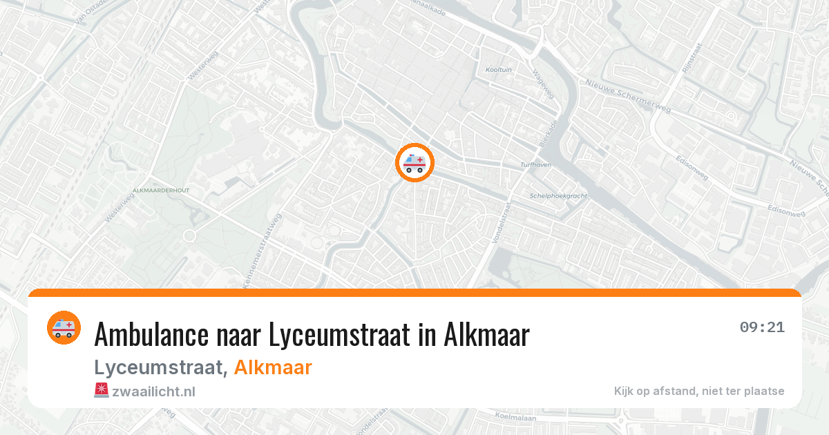 Ambulance naar Lyceumstraat in Alkmaar — 20 jul 2026