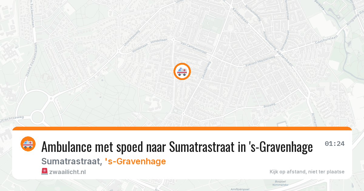 Ambulance met spoed naar Sumatrastraat in 's-Gravenhage — 24 mrt 2026