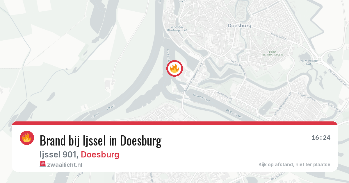 Brand bij Ijssel in Doesburg — 18 jun 2026