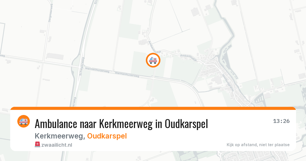 Ambulance naar Kerkmeerweg in Oudkarspel — 11 jun 2026