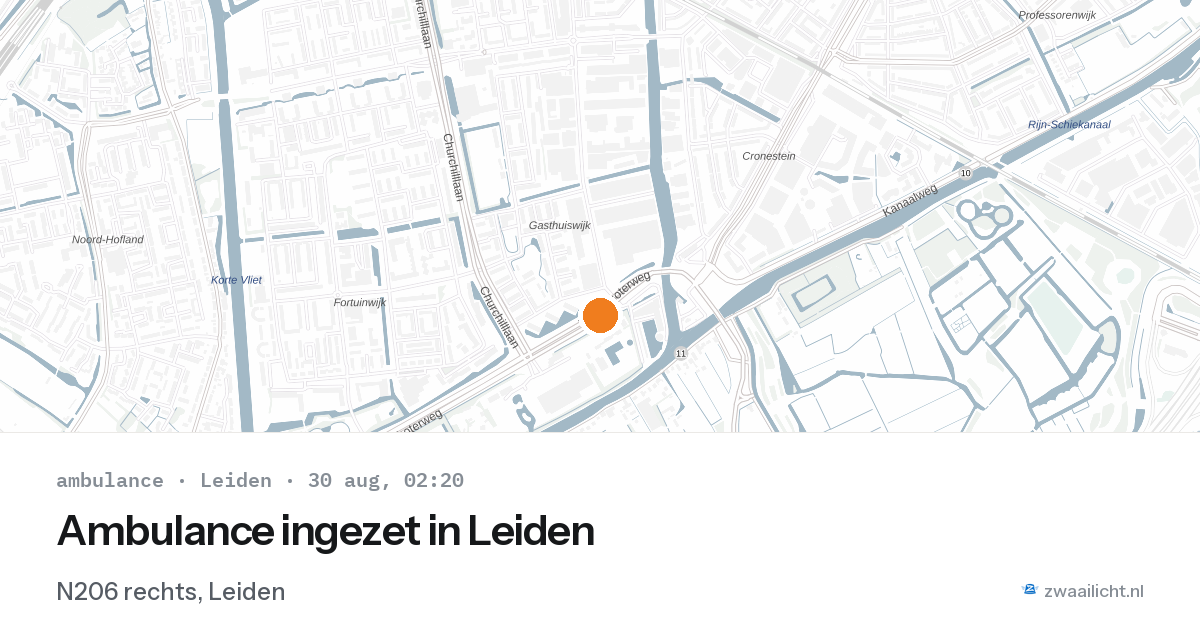 Ambulance ingezet in Leiden — 30 aug 2026