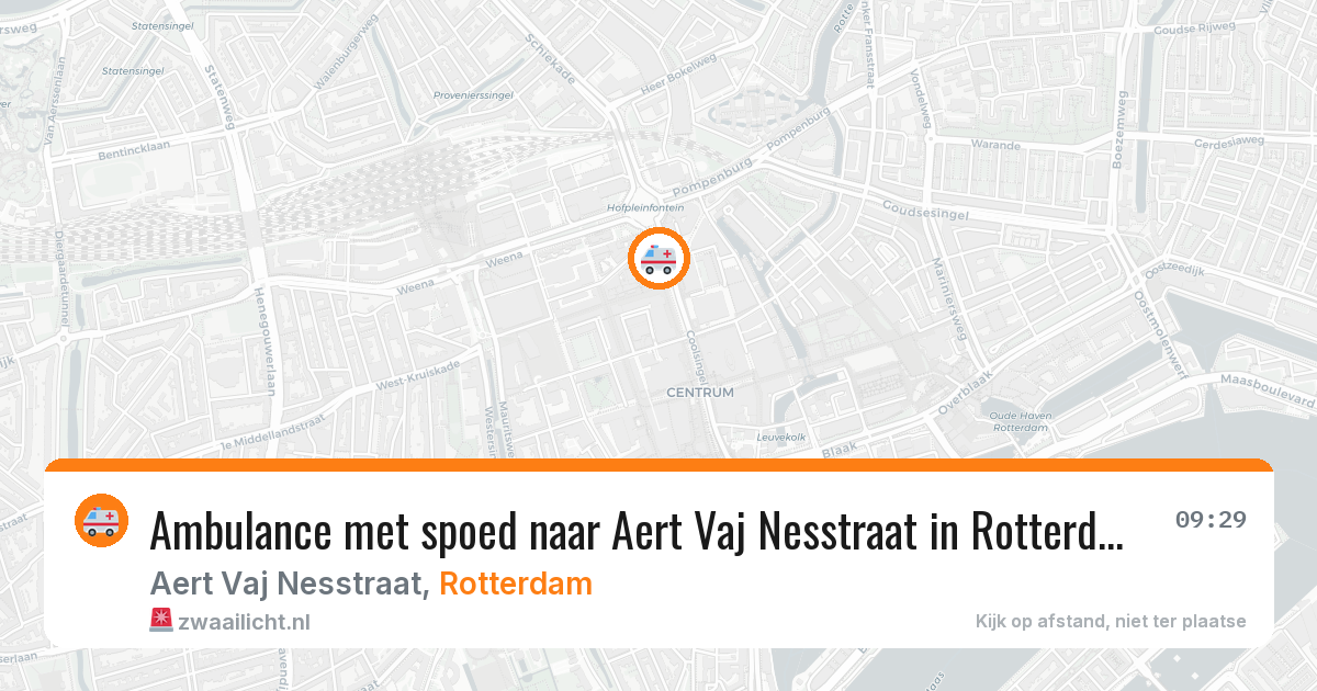 Ambulance met spoed naar Aert Vaj Nesstraat in Rotterdam — 29 jun 2026