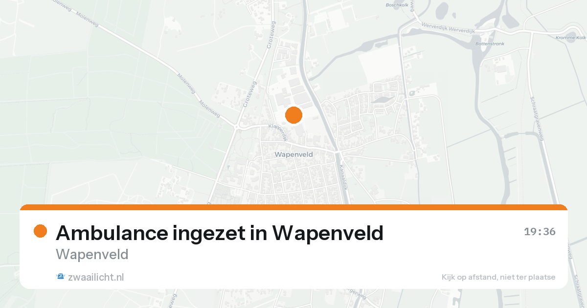 Ambulance ingezet in Wapenveld — 8 aug 2026