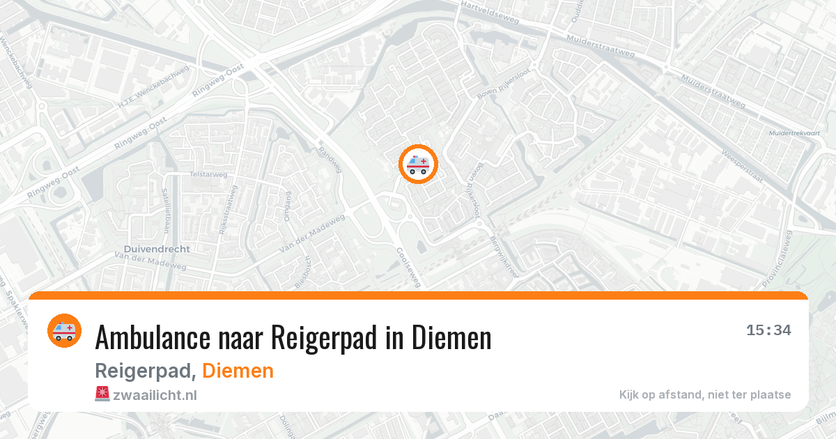 Ambulance naar Reigerpad in Diemen — 13 mei 2026