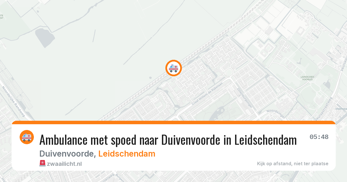 Ambulance met spoed naar Duivenvoorde in Leidschendam — 12 aug 2026