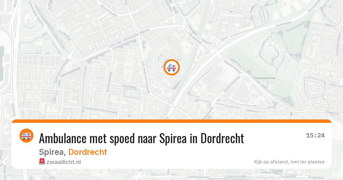Ambulance met spoed naar Spirea in Dordrecht — 29 jun 2026