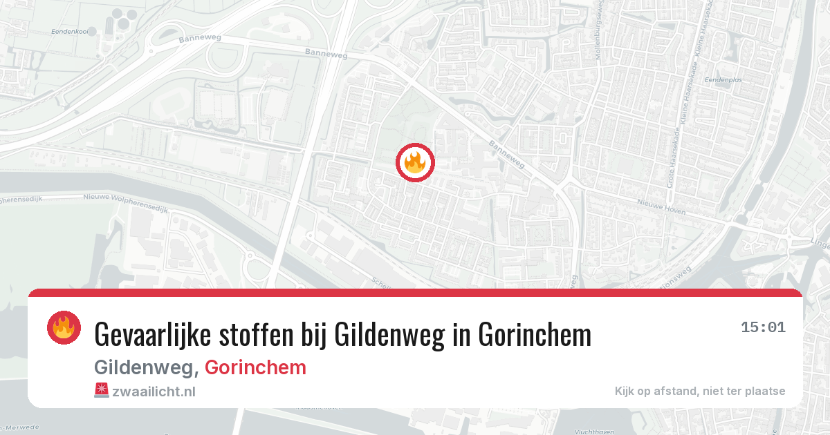 Gevaarlijke stoffen bij Gildenweg in Gorinchem — 17 mei 2026