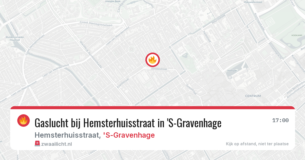 Gaslucht bij Hemsterhuisstraat in 'S-Gravenhage — 16 mei 2026