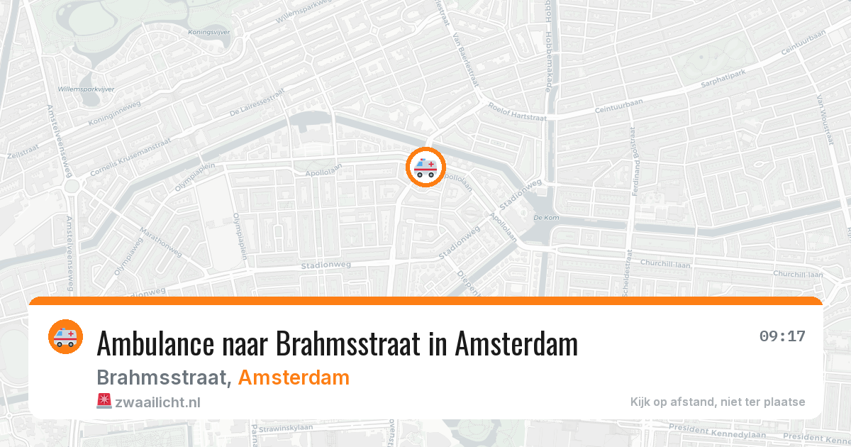 Ambulance naar Brahmsstraat in Amsterdam — 15 jul 2026
