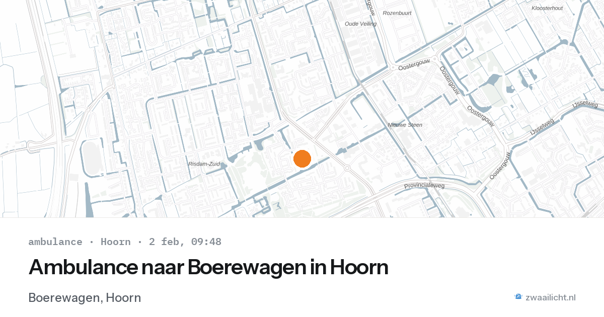 Ambulance naar Boerewagen in Hoorn — 2 feb 2026