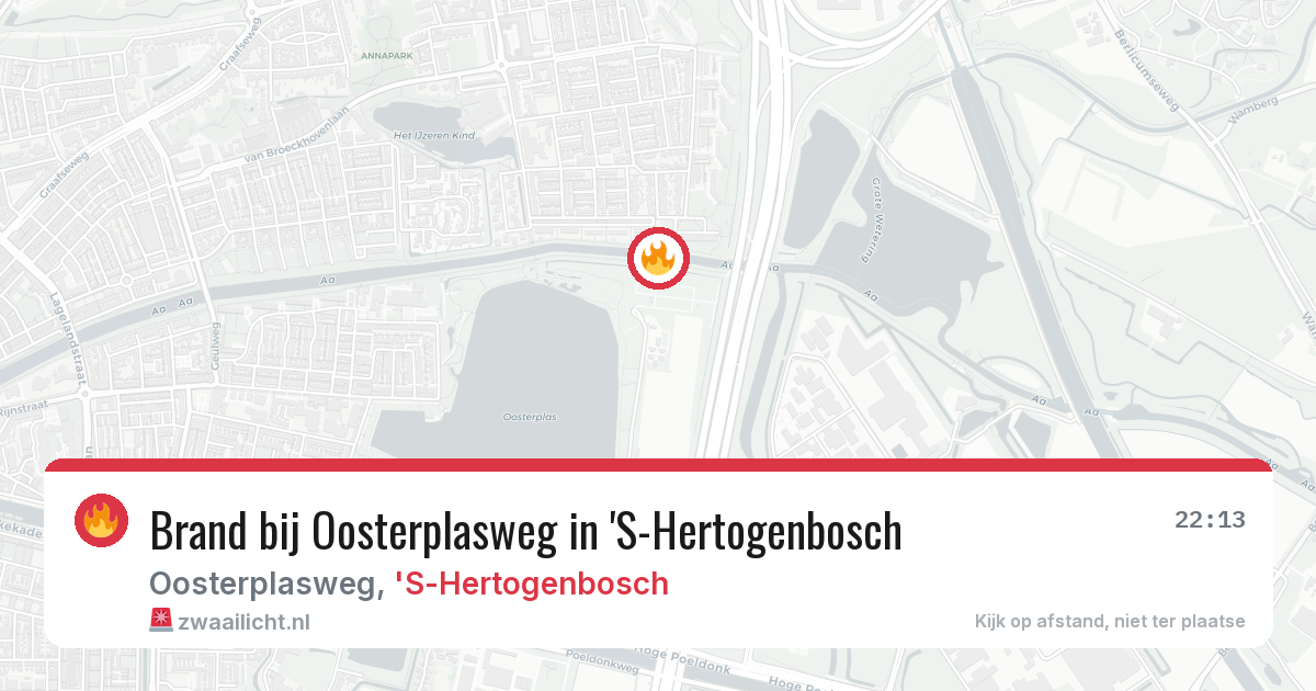 Brand bij Oosterplasweg in 'S-Hertogenbosch — 20 jun 2026