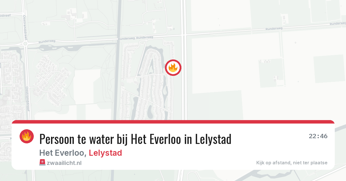Persoon te water bij Het Everloo in Lelystad — 26 jun 2026