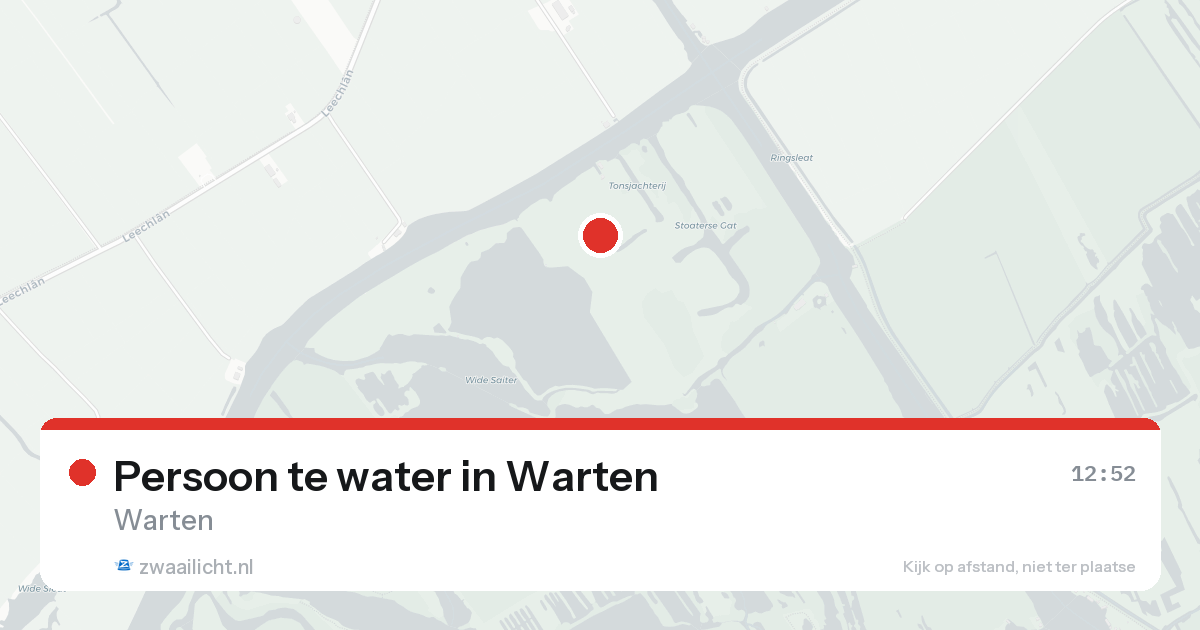 Persoon te water in Warten — 23 aug 2026