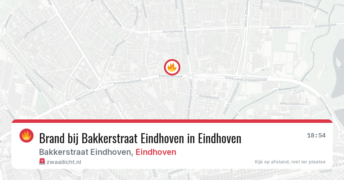 Brand bij Bakkerstraat Eindhoven in Eindhoven — 17 jun 2026