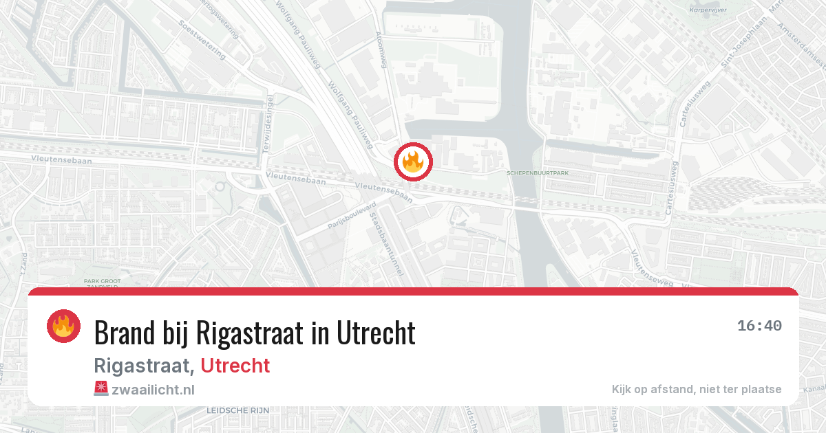 Brand bij Rigastraat in Utrecht — 3 aug 2026